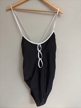 No Boundaries New!Black One-Piece Swimsuit with White Trim size XXL 20
